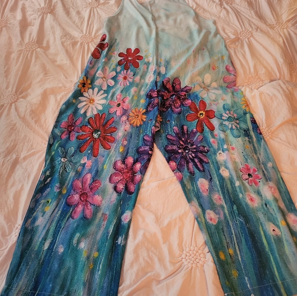 Summer spaghetti string XL jump suit